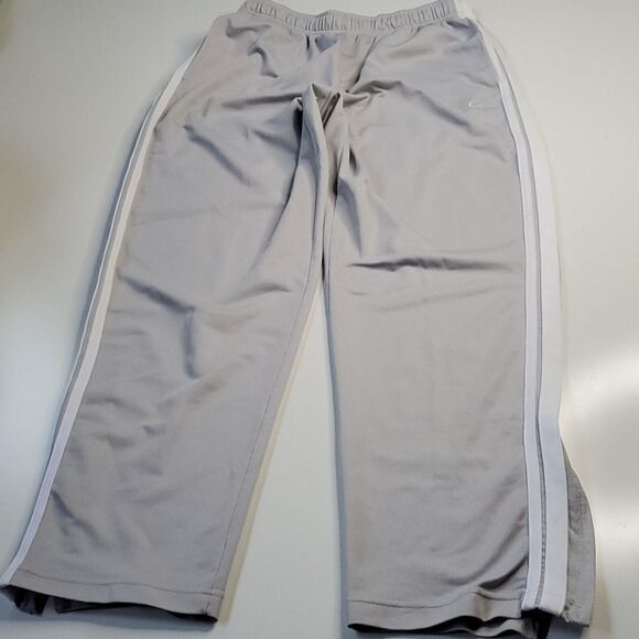 XL NIKE ZIP OFF BASKETBALL PANTS JOGGERS gray white extra large - Picture 5 of 8